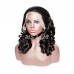 #1B Natural Black Double Drawn Bouncy Curl 13x4 Transparent Lace Full Frontal 300% Density Wig